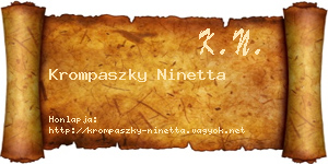 Krompaszky Ninetta névjegykártya